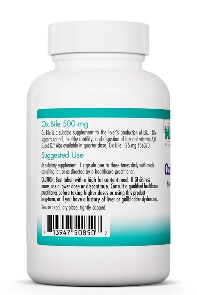 Nutricology, Ox Bile (Ochsengalle), 500mg, 100 Veg. Kapseln 3 Nutricology, Ox Bile (Ochsengalle), 500mg, 100 Veg. Kapseln – Bild 3