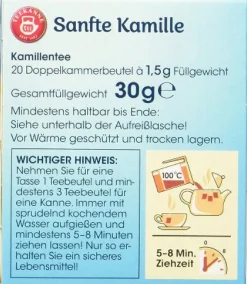 Teekanne Kamille 20 Verpackte Doppelkammerbeutel Kamillentee 30g -Essen Verkäufe 0096d38c2345c4f6aa353abf8683b789