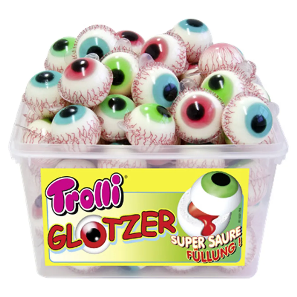 Trolli Glotzer Fruchtgummi-Auge Sauer Gefüllt, 60 Stück 1 Trolli Glotzer Fruchtgummi-Auge Sauer Gefüllt, 60 Stück