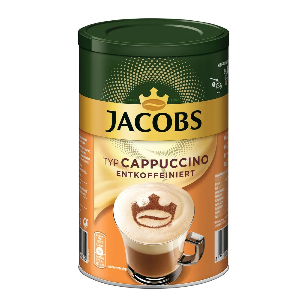 JACOBS Typ Cappuccino Entkoffeiniert 8 Dosen (8 X 220 G) 2 JACOBS Typ Cappuccino Entkoffeiniert 8 Dosen (8 X 220 G) – Bild 2