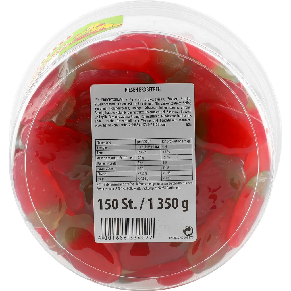 HARIBO Riesen Erdberen Dose Mit 150 Stück 7 HARIBO Riesen Erdberen Dose Mit 150 Stück – Bild 7