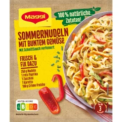 Maggi Fix Für Sommernudeln Mit Buntem Gemüse Mit Schnittlauch 38g