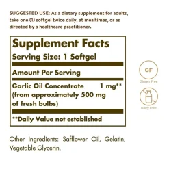 Solgar, Garlic Oil Perles (Reduced Odor), 250 Weichkapseln 8 Solgar, Garlic Oil Perles (Reduced Odor), 250 Weichkapseln -Essen Verkäufe 03e84c99b4bc2a83dca57919d4c96abc