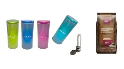 James Premium® "FEINKOST KÄFER KAFFEEPADS EXQUISIT KLASSISCH - 20 PADS Plus Kaffee-Paddosen Set + Plus 4 Padlifter NEU METALLIC MIT RILLEN Auch Besser Zum Greifen ! Keine Fingerabdrücke