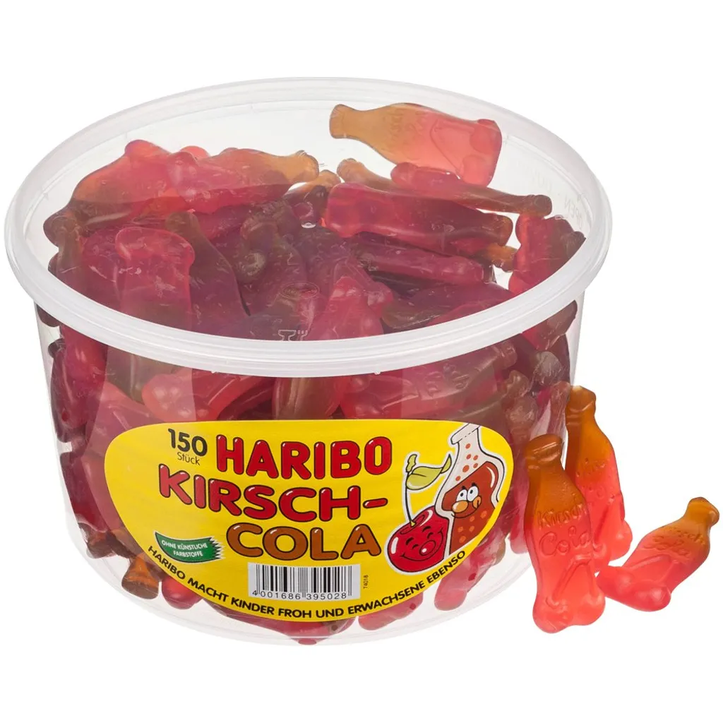 Haribo Kirsch Cola Fruchtgummiflaschen Veggie Zweifarbig 1350g 5 Haribo Kirsch Cola Fruchtgummiflaschen Veggie Zweifarbig 1350g – Bild 5