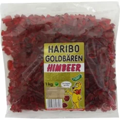Haribo Goldbären Himbeer (1kg Beutel Gummibärchen Dunkel Rot) Sortenrein -Essen Verkäufe 04b36b2b2810949dcf666b9021585443
