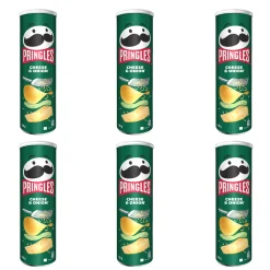 Kellogg Pringles Cheese Und Onion Käse Und Zwiebelgeschmack 185g 6er Pack