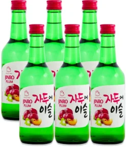 Hitejinro Co. Ltd. [ 6x 360ml ] HITEJINRO Soju Jinro Plum / Soju Mit Pflaumengeschmack Alc. 13% Vol.