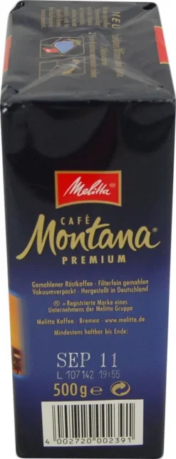 Melitta Kaffee Montana 10001640 Gemahlen 500g/Pack. -Essen Verkäufe 09d150594929b8bcf8158296140849b8
