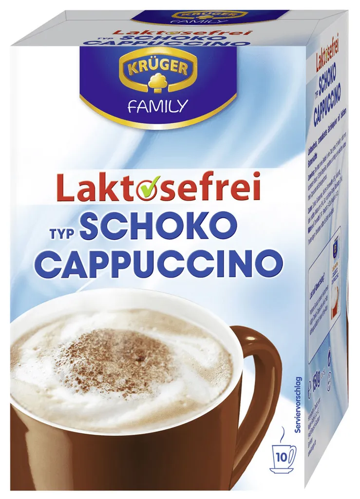 Krüger Family KRÜGER Cappuccino Schoko Enthält Koffein Laktosefrei 10x15 G 1 Krüger Family KRÜGER Cappuccino Schoko Enthält Koffein Laktosefrei 10x15 G