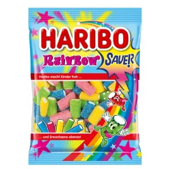 Haribo Rainbow Fizz Gummibärchen Weingummi Fruchtgummi Sauer 160g