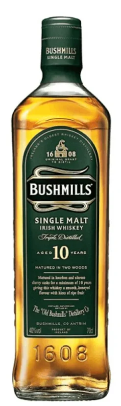 Bushmills 10 Jahre Single Malt Irish Whiskey | 40 % Vol | 0,7 L