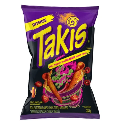 Takira Takis Dragon Sweet Chili Rolled Tortilla Chips 280g -Essen Verkäufe 107386b2853ceca0fb4d91592b0736f0