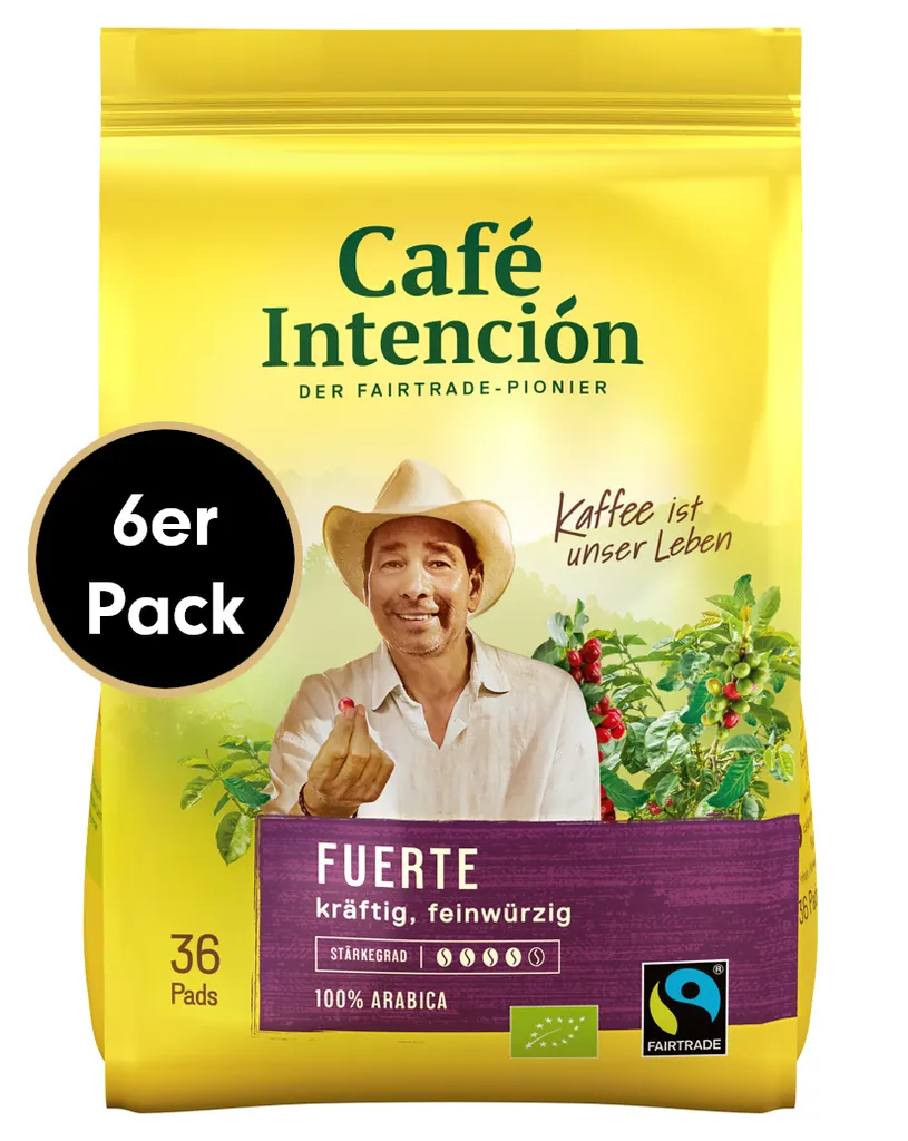 Cafe-Intencion Kaffeepad-Sparpaket FUERTE Von Café Intención, 6x36 Stück 1 Cafe-Intencion Kaffeepad-Sparpaket FUERTE Von Café Intención, 6x36 Stück
