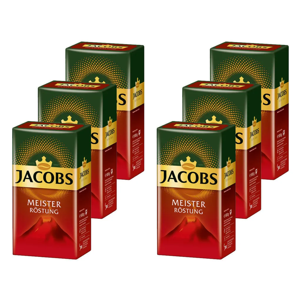 JACOBS Filterkaffee Meisterröstung 6 X 500 G Röstkaffee Gemahlen Pulverkaffee + 1 Becher + 1 Dose 2 JACOBS Filterkaffee Meisterröstung 6 X 500 G Röstkaffee Gemahlen Pulverkaffee + 1 Becher + 1 Dose – Bild 2