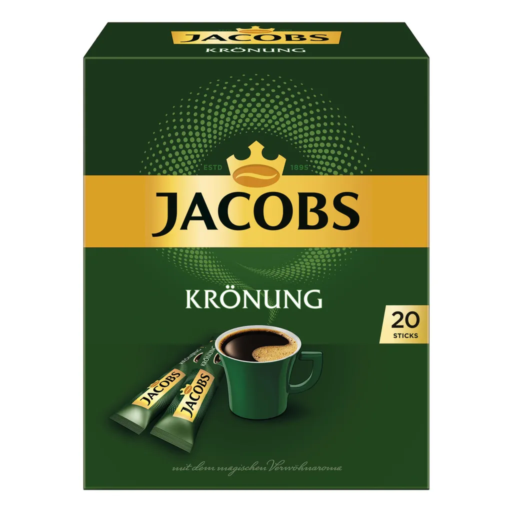 JACOBS Krönung Löslicher Kaffee 8 X 20 Getränke Sticks Instantkaffee 1 JACOBS Krönung Löslicher Kaffee 8 X 20 Getränke Sticks Instantkaffee