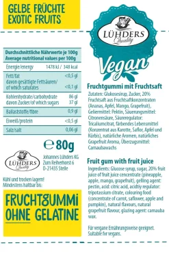Lühders LÜHDERS -10er Vorratspackung Exotic Fruits -vegan -Essen Verkäufe 131ace7f1b00bdfc01910592fe0bb329