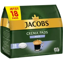 Jacobs Crema Pads Mild | 18 Senseo Kompatible Kaffeepads 118 G -Essen Verkäufe 13a19a6218f407b03f671af22a0b17be