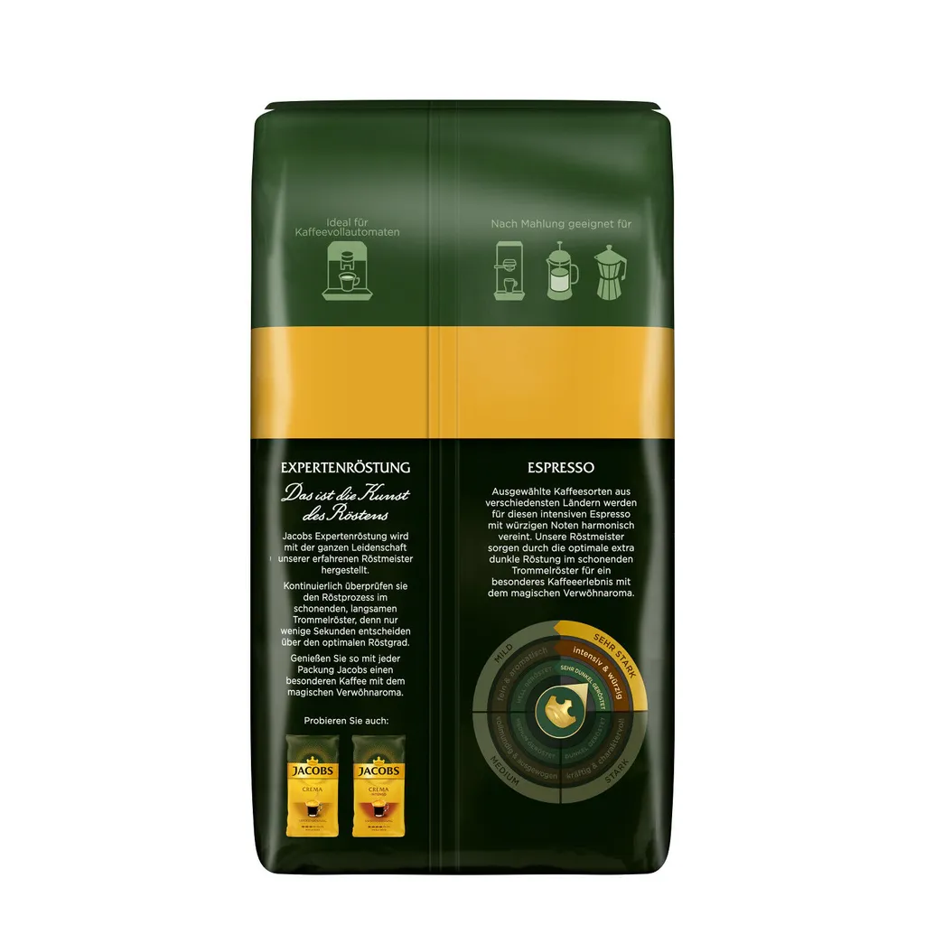 JACOBS Kaffeebohnen Expertenröstung Espresso 3 Kg Ganze Espressobohnen + 1 Jacobs Barista Becher + 1 Dose 3 JACOBS Kaffeebohnen Expertenröstung Espresso 3 Kg Ganze Espressobohnen + 1 Jacobs Barista Becher + 1 Dose – Bild 3