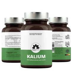 VitaminFuchs Kalium 60 Tabletten Hochdosiert. Kaliumcitrat Ideal Für Muskeln, Nerven Und Blutdruck -Essen Verkäufe 15cd908035c9690b0573908c1b1a3f91