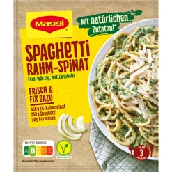 Maggi Fix Für Spaghetti Rahm Spinat Würzige Spaghetti Sauce 31g