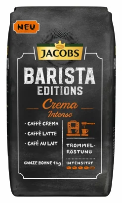 JACOBS Kaffeebohnen Barista Editions Crema Intense 3 Kg Geöstete Bohnen+ 1 Jacobs Barista Becher+ 1 Dose -Essen Verkäufe 1e3efdc53da2d1a87041100c8982f1a6