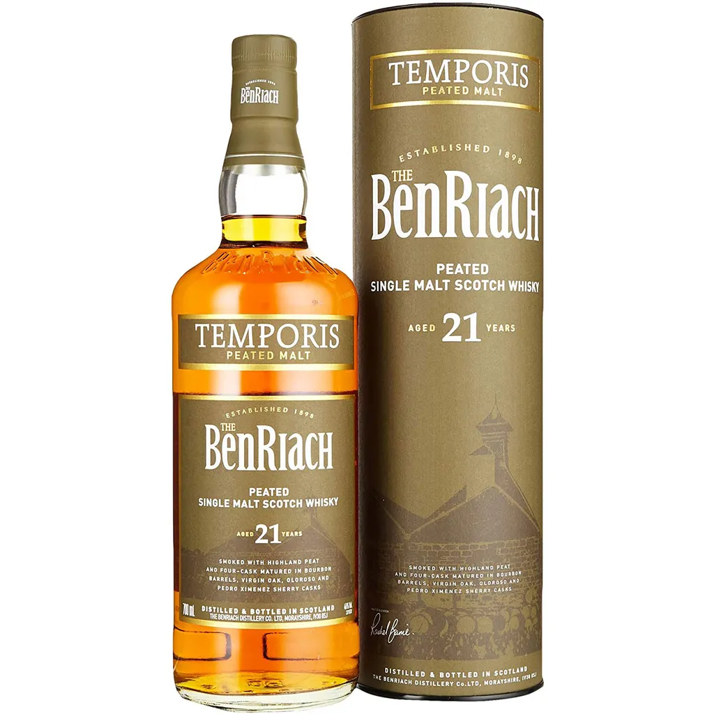 BenRiach 21 Jahre Temporis Peated 0,7 Ltr. Flasche, 46,0% Vol. 2 BenRiach 21 Jahre Temporis Peated 0,7 Ltr. Flasche, 46,0% Vol. – Bild 2
