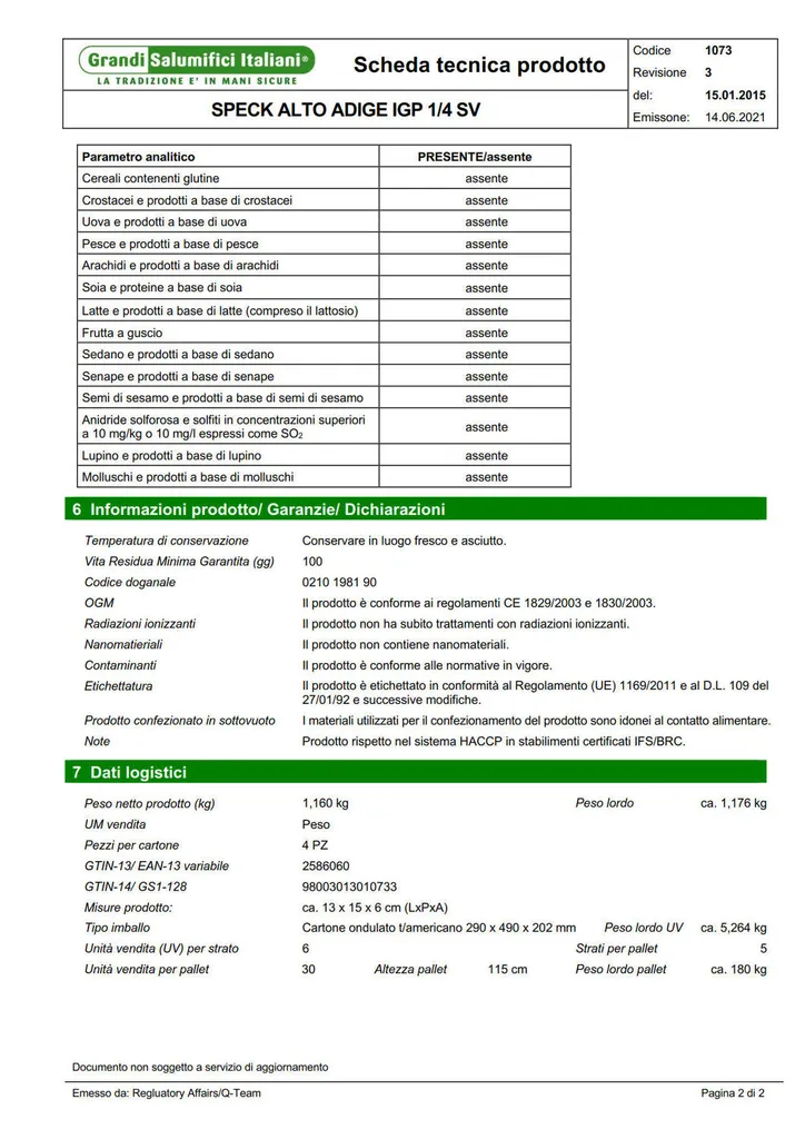 Senfter Metzgerei Südtiroler Speck G.G.A. 1/4 Ca. 1,1 Kg. - Senfter 4 Senfter Metzgerei Südtiroler Speck G.G.A. 1/4 Ca. 1,1 Kg. - Senfter – Bild 4