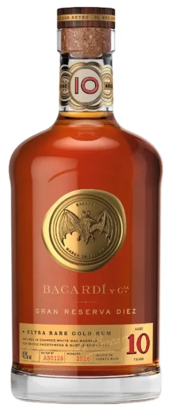 BACARDÍ Bacardi Gran Reserva Diez 10 Extra Rare Gold Rum Puerto Rico | 40 % Vol | 0,7 L