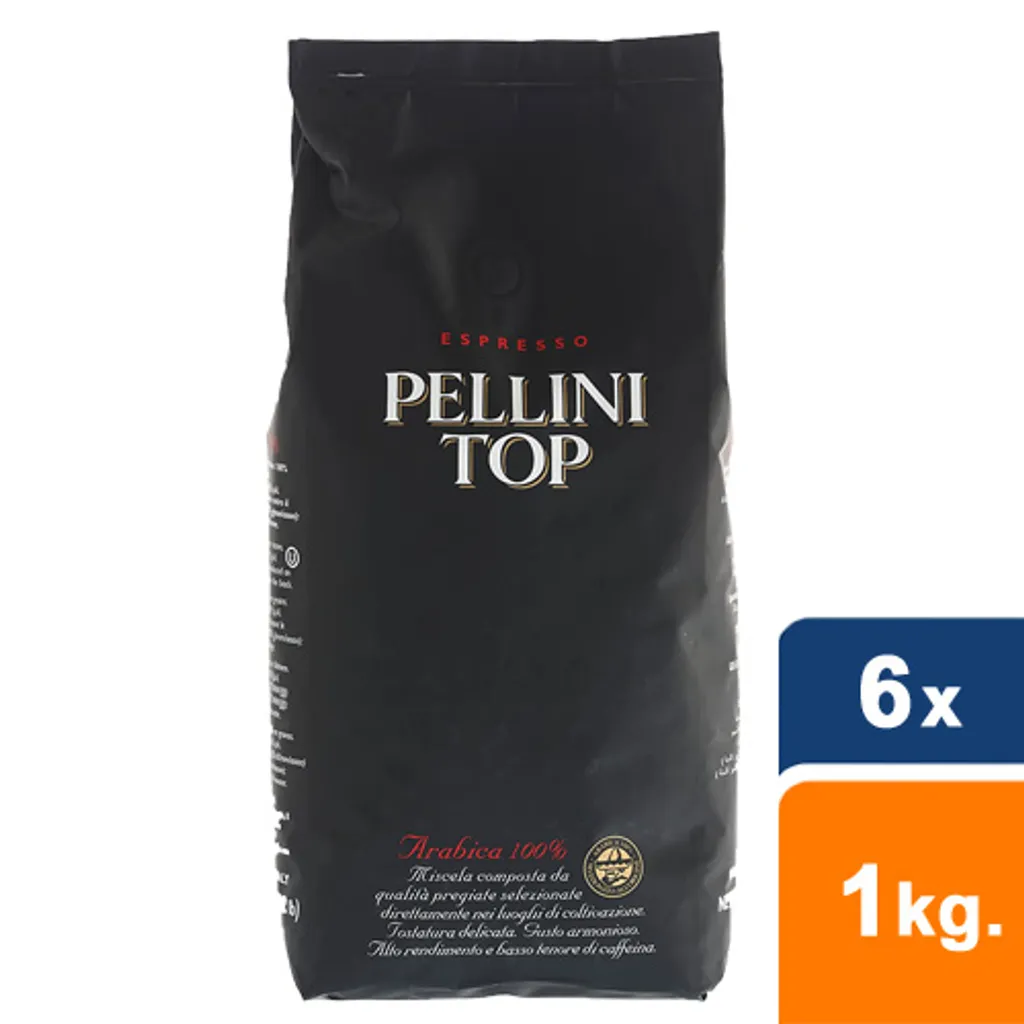 Pellini - TOP 100% Arabica Bohnen - 6x 1 Kg 1 Pellini - TOP 100% Arabica Bohnen - 6x 1 Kg