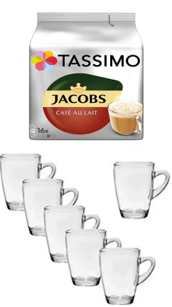 James Premium® Café Au Lait, + 6 Glastassen Mit Henkel 310cc