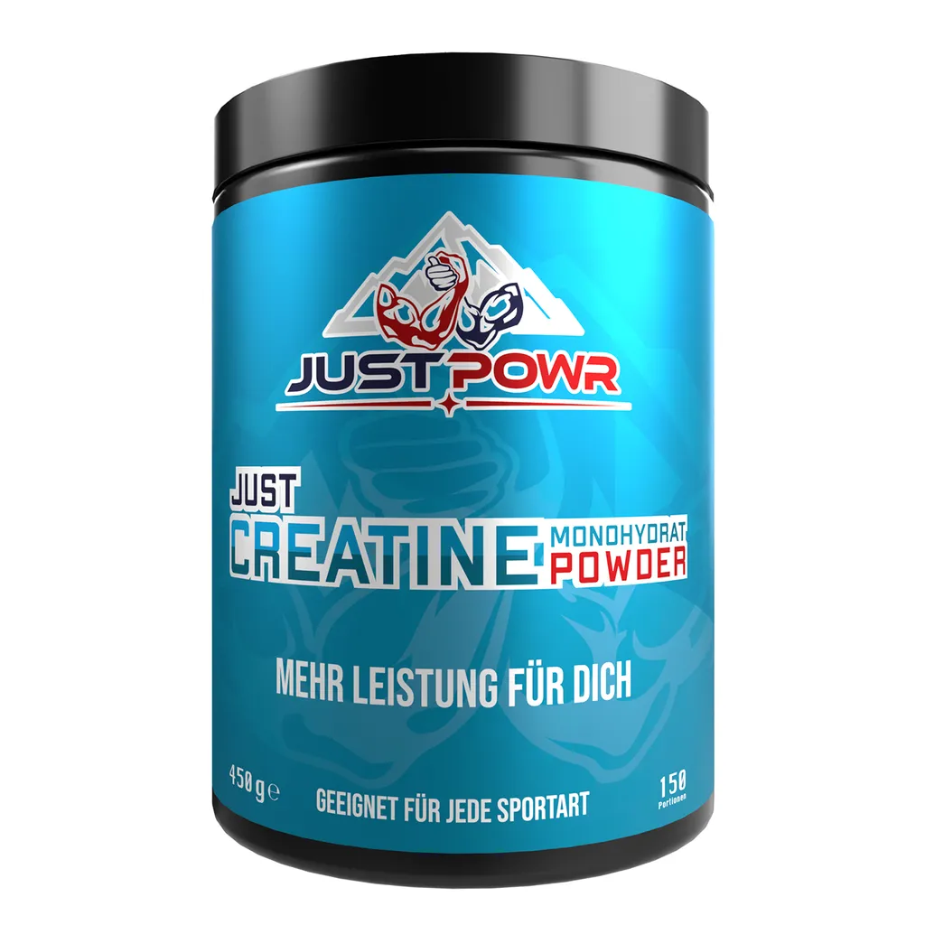 JustPowR 100% Creatin Monohydrat 450g, Labores Hochdosiertes Kreatin Monohydrat | Ultrafeines Premium Creatine Monohydrate Pulver | Kraftraining 1 JustPowR 100% Creatin Monohydrat 450g, Labores Hochdosiertes Kreatin Monohydrat | Ultrafeines Premium Creatine Monohydrate Pulver | Kraftraining