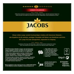 JACOBS Kapseln Nespresso®* Kompatibel 3x20 Lungo 6 Classico + 3x20 Lungo 8 Intenso - Insgesamt 120 Getränke -Essen Verkäufe 24ce0f5f4b887000e959df371d0cdd5e 1