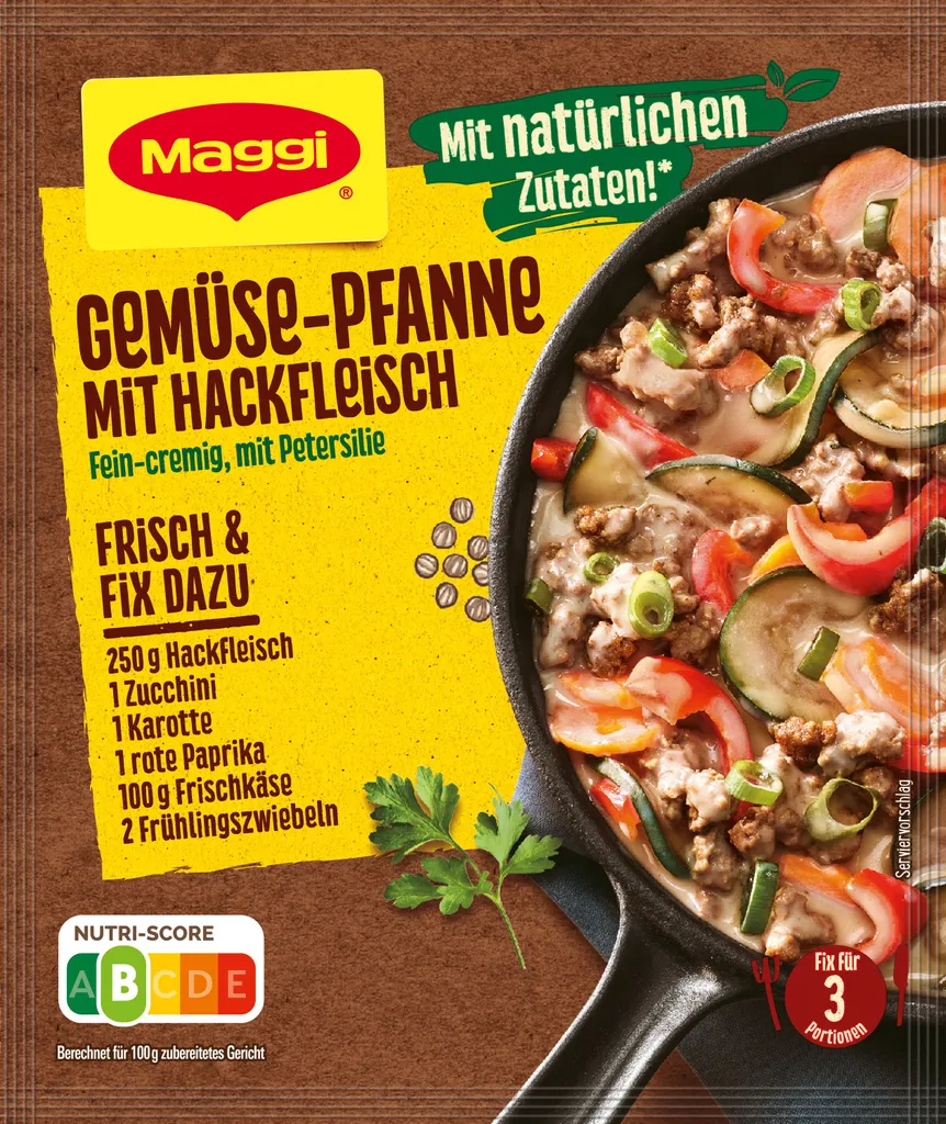 Maggi Fix Gemüse Pfanne Hackfleisch 1 Maggi Fix Gemüse Pfanne Hackfleisch