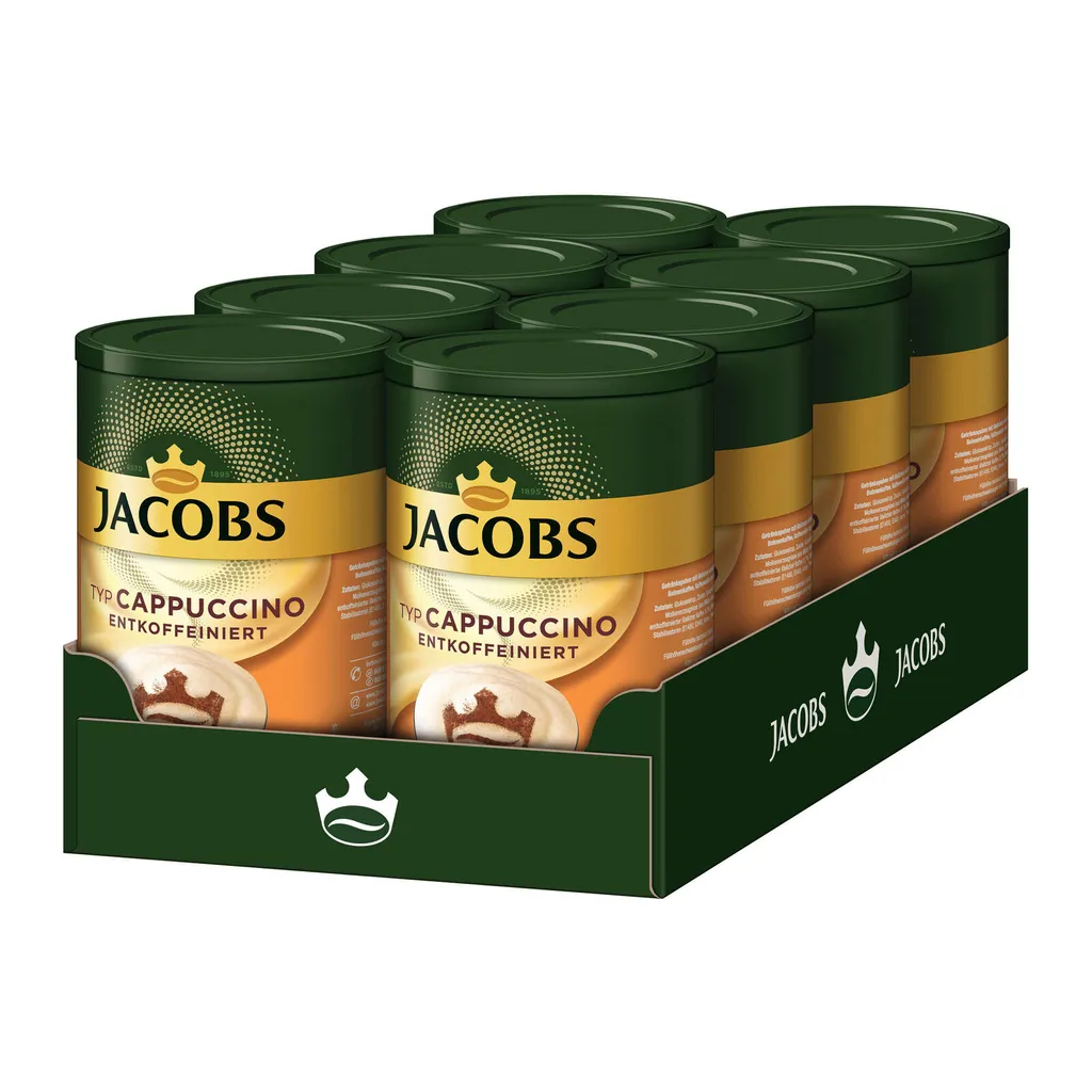 JACOBS Typ Cappuccino Entkoffeiniert 8 Dosen (8 X 220 G) 1 JACOBS Typ Cappuccino Entkoffeiniert 8 Dosen (8 X 220 G)