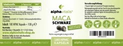 Alphavitalis Maca Schwarz | Vegan | 180 Kapseln | 4:1 Schwarzer Maca-Extrakt | | Labor | Ohne Magnesiumstearat 8 Alphavitalis Maca Schwarz | Vegan | 180 Kapseln | 4:1 Schwarzer Maca-Extrakt | | Labor | Ohne Magnesiumstearat -Essen Verkäufe 2c3019a9fc5e912fee8cfc3f53979a71