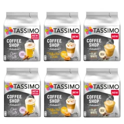 TASSIMO Kapseln Coffee Shop Selections Chai/ Flat White/ Toffee Nut 48 Getränke 8 TASSIMO Kapseln Coffee Shop Selections Chai/ Flat White/ Toffee Nut 48 Getränke -Essen Verkäufe 2e658031ee65a4b46868ecefccdfb8d3
