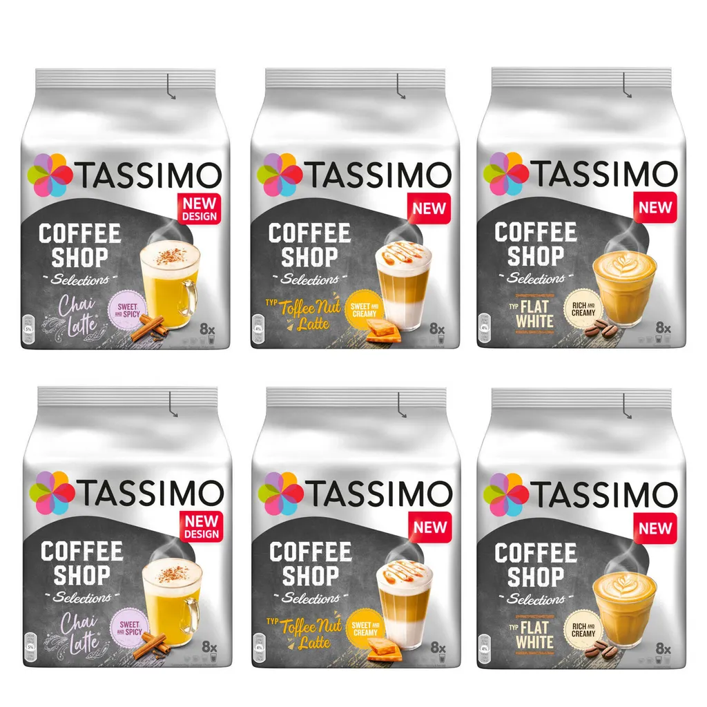 TASSIMO Kapseln Coffee Shop Selections Chai/ Flat White/ Toffee Nut 48 Getränke 3 TASSIMO Kapseln Coffee Shop Selections Chai/ Flat White/ Toffee Nut 48 Getränke – Bild 3