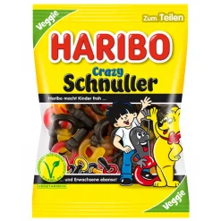 Haribo Crazy Schnuller Fruchtgummi Lakritz Veggie Gelatinefrei 200g