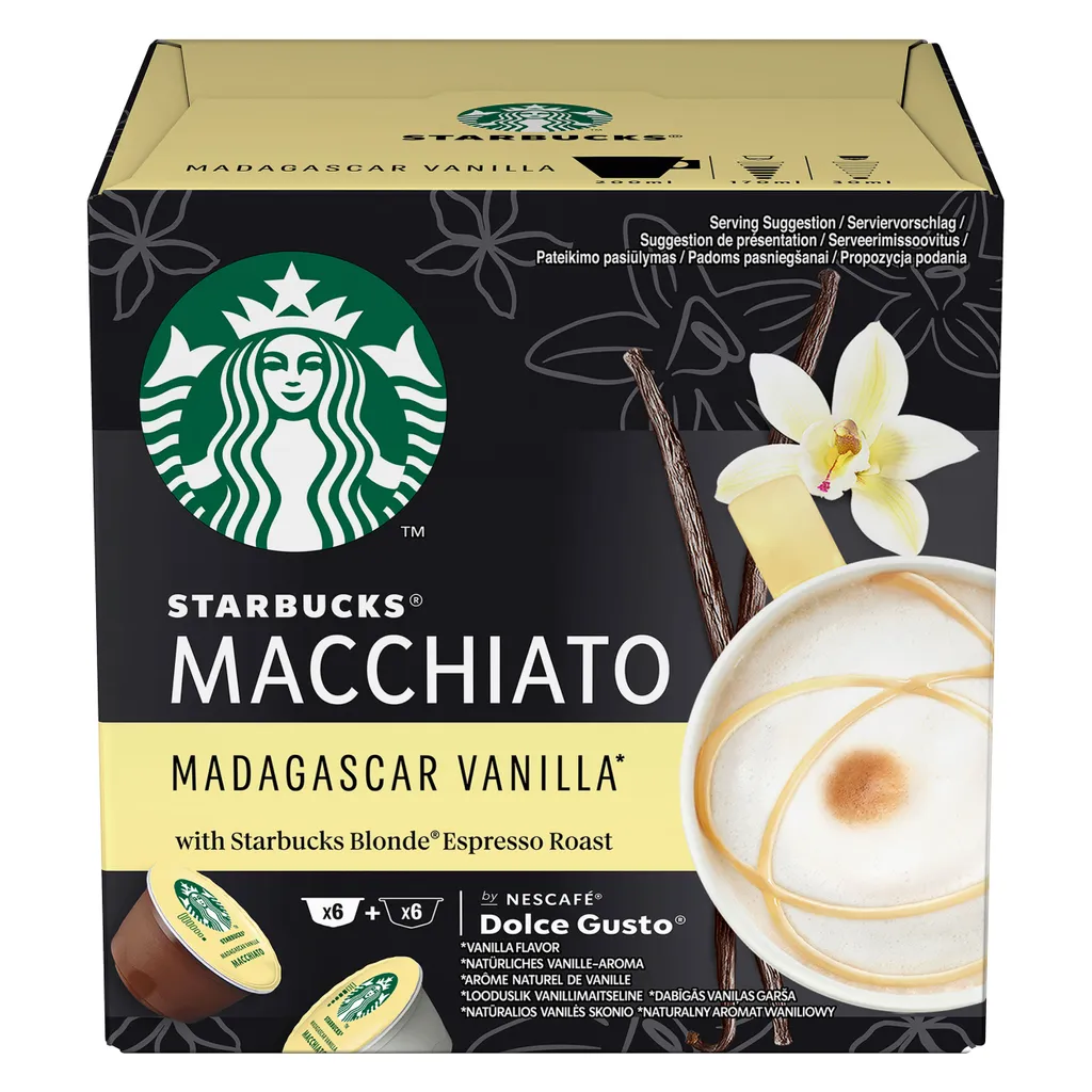 Nescafé® Nescafé Dolce Gusto Starbucks Vanilla Latte Macchiato, Milchkaffee, Kaffeekapsel, Röstkaffee, 6 Portionen 2 Nescafé® Nescafé Dolce Gusto Starbucks Vanilla Latte Macchiato, Milchkaffee, Kaffeekapsel, Röstkaffee, 6 Portionen – Bild 2