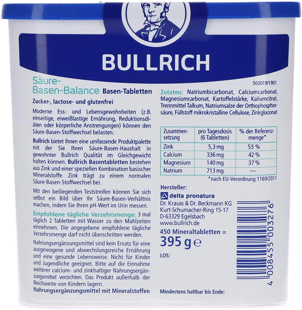 Delta Pronatura Bullrich Säure Basen Balance Tabletten 450 St 3 Delta Pronatura Bullrich Säure Basen Balance Tabletten 450 St – Bild 3
