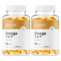 Zumub 2x OstroVit Omega 3-6-9 Mit Vitamin E 90 Softgel Kapseln Hochdosiert Fischöl Fish Oil DHA EPA