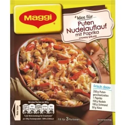 Maggi Fix Für Puten Nudel Auflauf Mit Paprika Saftig Und Pikant 39g -Essen Verkäufe 33ea873aab6efb0542c7239d71efc2aa