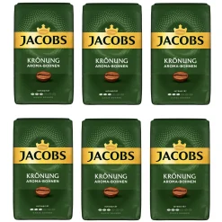 JACOBS Kaffeebohnen Krönung Aroma-Bohnen 6x500g Ganze Kaffee Bohnen Geröstet