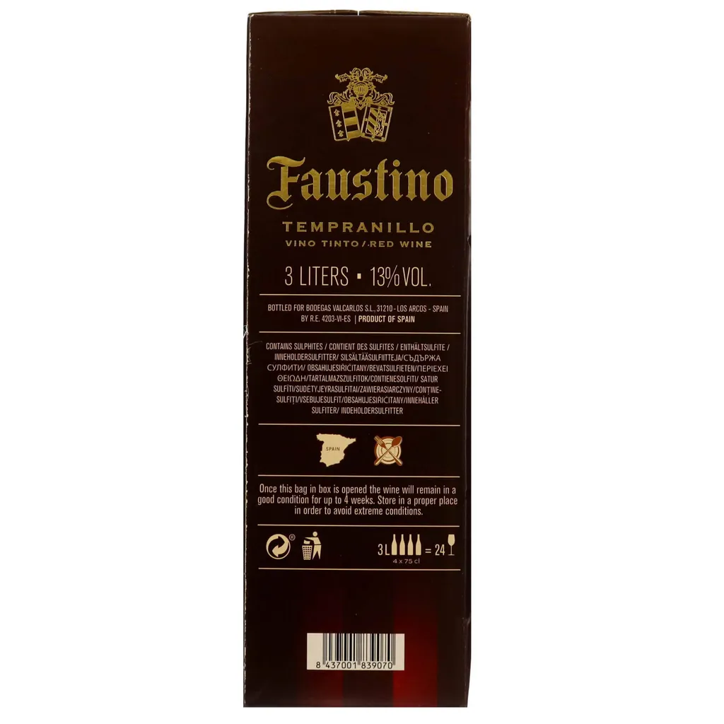 Faustino Tempranillo 3,0l Bag In Box 2 Faustino Tempranillo 3,0l Bag In Box – Bild 2