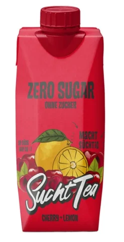 SuchtTea Cherry Lemon Vegan Cherry Lemon Mit Schwarztee-Extrakt (12 X 500ml)