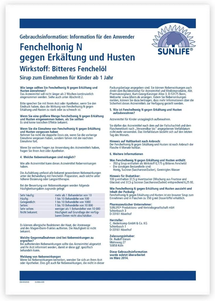 Sunlife Fenchelhonig N 350g 6 Sunlife Fenchelhonig N 350g – Bild 6