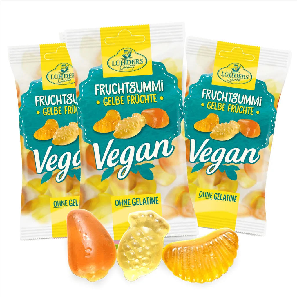 Lühders LÜHDERS - Exotische Früchte/ Gelbe Früchte, Vegane Fruchtgummis 1 Lühders LÜHDERS - Exotische Früchte/ Gelbe Früchte, Vegane Fruchtgummis