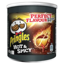 Kellogg Pringles Hot And Spicy Perfect Flavour Snack Würzig Und Scharf 40g