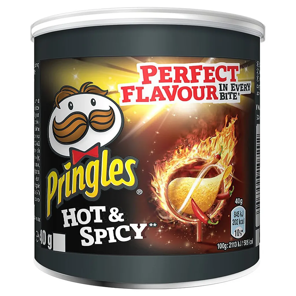Kellogg Pringles Hot And Spicy Perfect Flavour Snack Würzig Und Scharf 40g 1 Kellogg Pringles Hot And Spicy Perfect Flavour Snack Würzig Und Scharf 40g